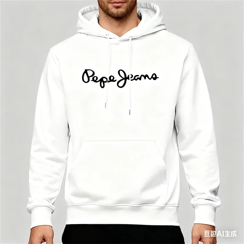 Casual Men's Hoodie 3D Simple Letter Printed Polyester Long Sleeve Tops Outdoor Street Cool Spring And Autumn Hoodies Sweatshirt