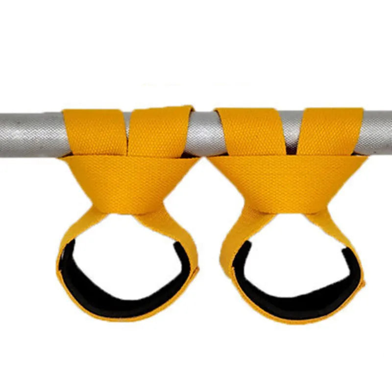 A pair Gym Lifting Straps Barbell Deadlift Booster Belt Fitness Anti-slip Wraps Wrist Straps Fitness Training Auxiliary Belt