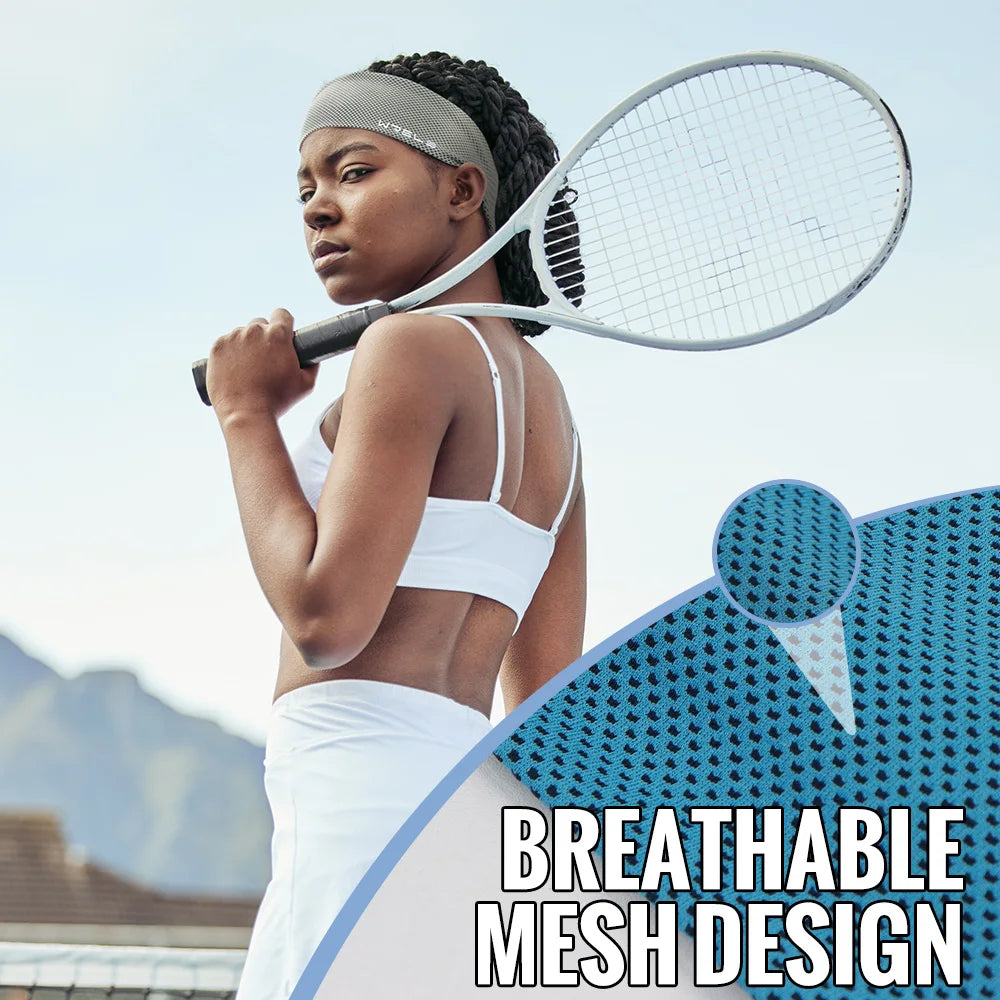 Sport Headband Breathable Fitness Sweatband Non Slip Elastic Tennis Headband Sweat Wicking Lightweight Running Hairband