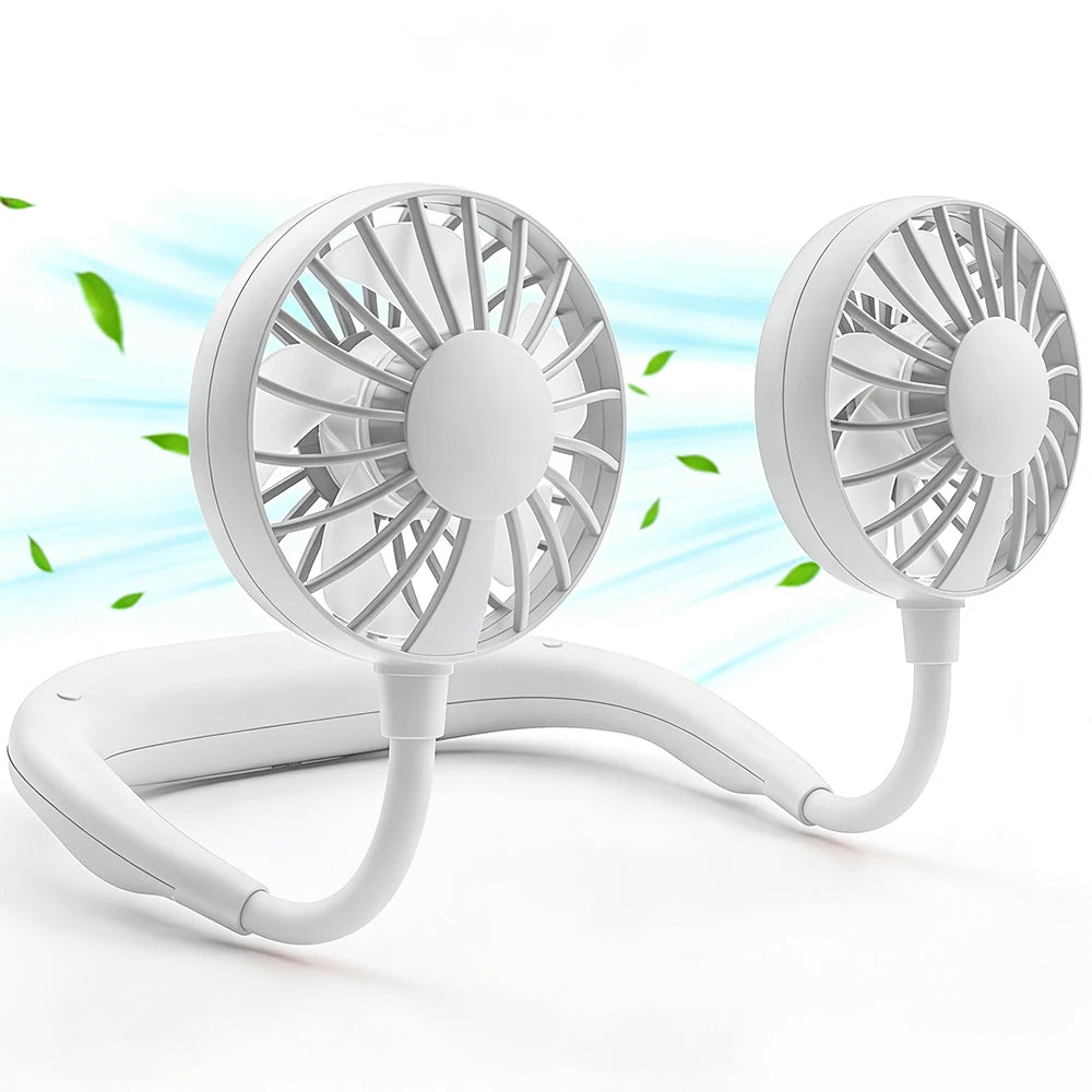 Sports Wear Portable Neck Hanging Fan Lazy Charging Student USB Small Fan Neck Fan Lazy Mini Portable Office Charging Small Mute