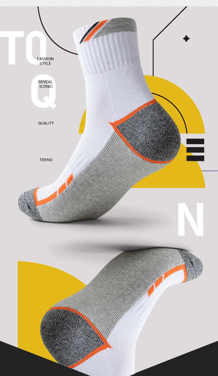 Professional Tennis Cotton Socks Towel Bottom Sports Color Matching Elite Men's Tube Business Running Basketball Socks Thickened