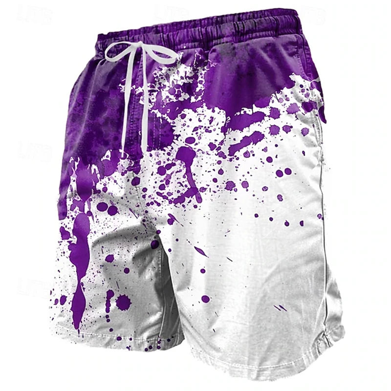Trendy Halloween Men's Shorts Fashionable 3D Skull Print Drawstring Shorts Relaxed Street Style Oversized Comfort Shorts