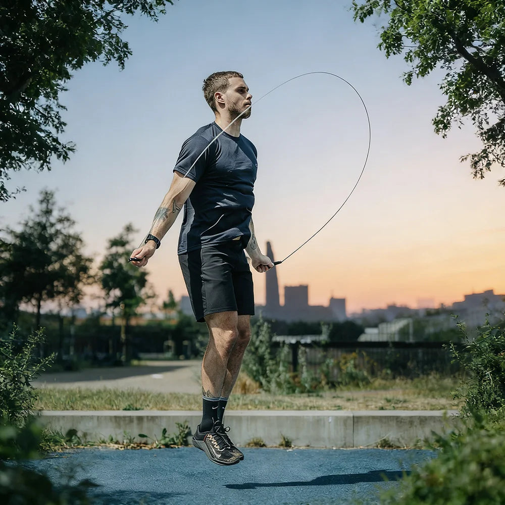 Comp Double Unders Cable Speed Rope - Adjustable Tangle Free Jump Rope with Ball Bearings, Saltar La Cuerda