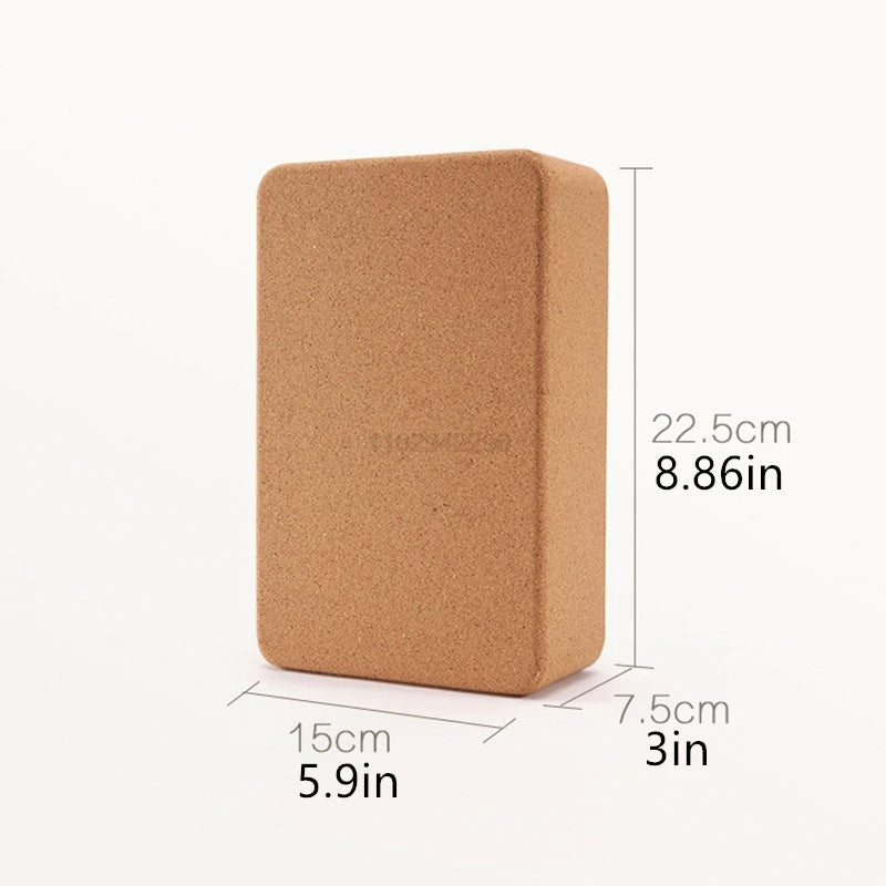 1/2Pcs Cork Yoga Blocks Non-Slip&Anti-Tilt Block Training Exercise Fitness Dance Tool for Stretching Body Shaping for Women Men