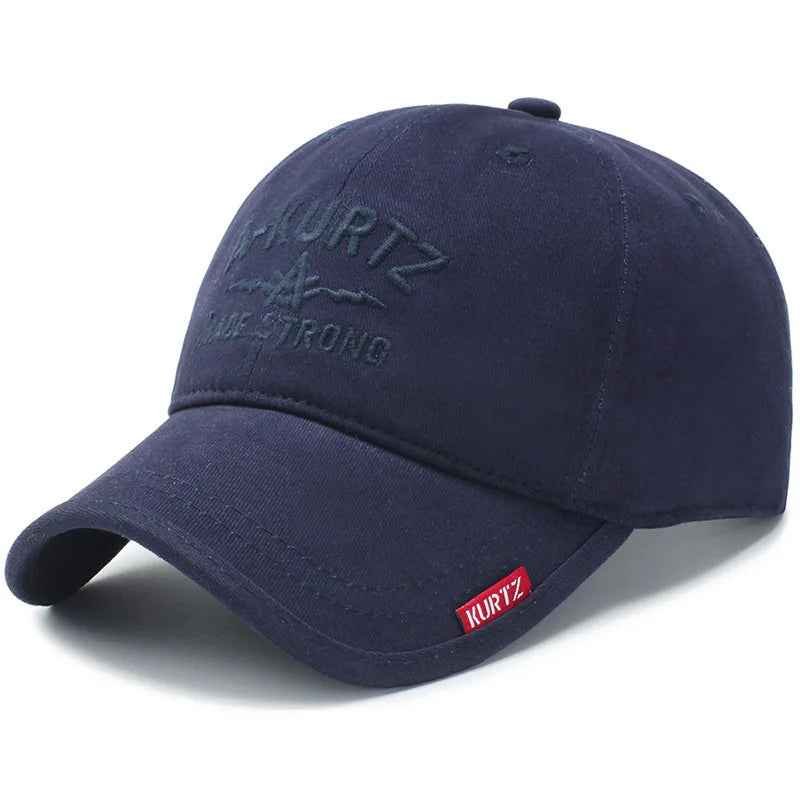 Hat Men's Outdoor Embroidered Letter Soft Top Shade Baseball Cap Spring and Autumn Korean Version of the Tide Middle-Aged and El