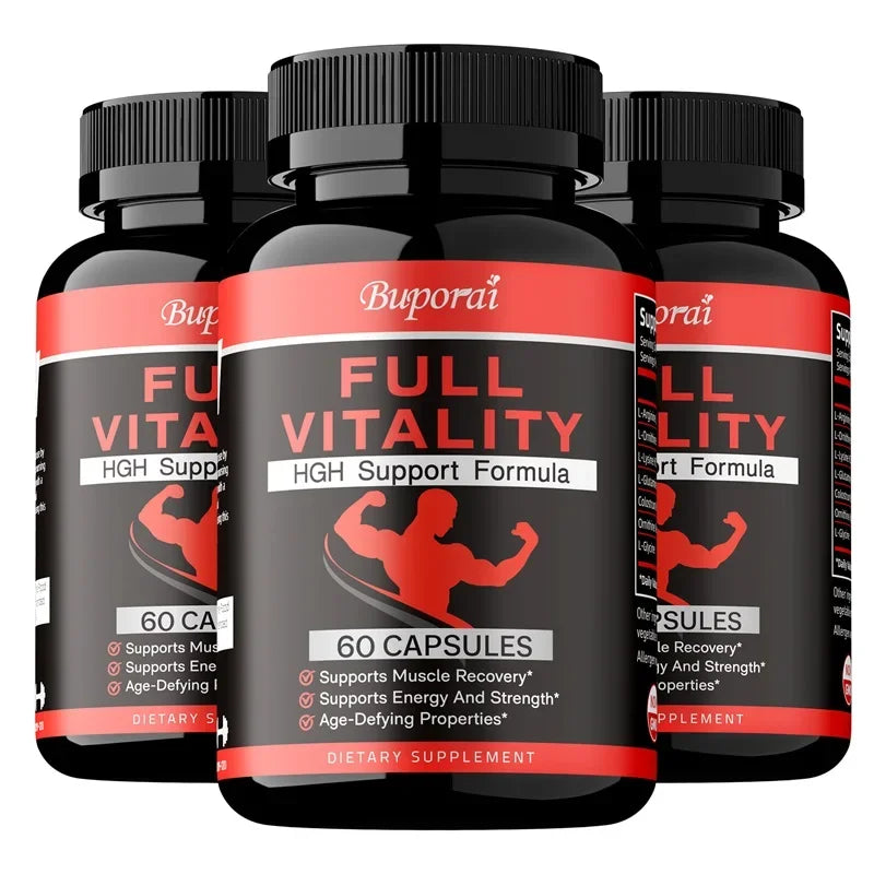 Full Vitality HGH Supplement for Men and Women - Support Muscle Growth & Healthy Levels of Human Growth Hormone