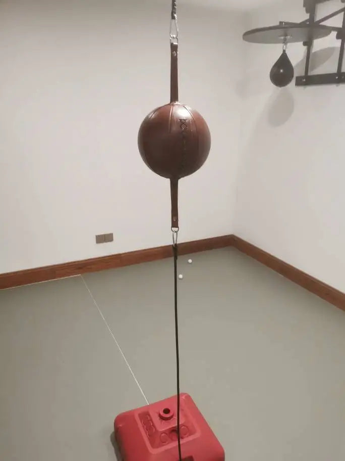 Double End Boxing Reflex Speed Balls, Leather Punching Ball, Pear Boxing Bag, Inflatable, Fitness Training
