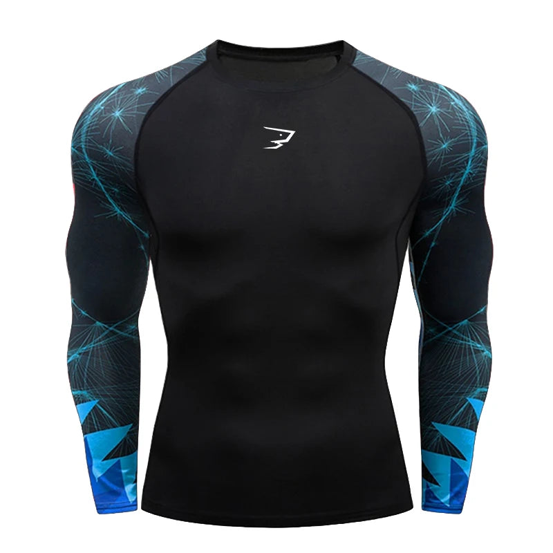 Men Running Compression T-shirt Long Sleeve Sport Tees Gym Fitness Sportshirts Male Jogging Sportswear Homme Athletic Shirt Tops