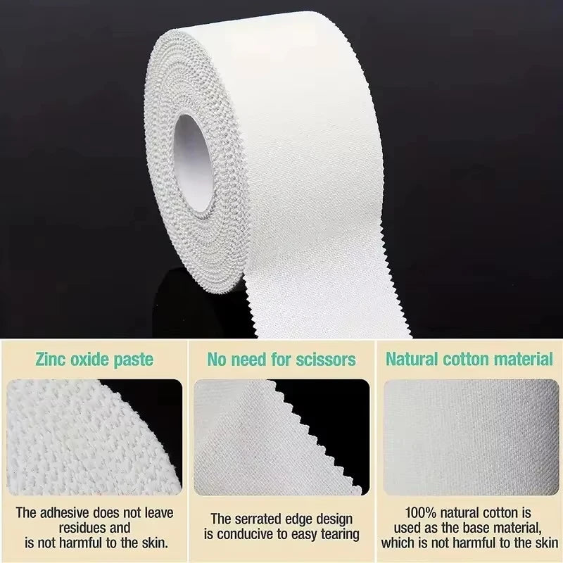 1PC 2.5cm * 9.14m Athletic Trainer Tape Sport Care Tape Sport Strapping Tape Easy To Tear For Sports First Aid Injury Wrap