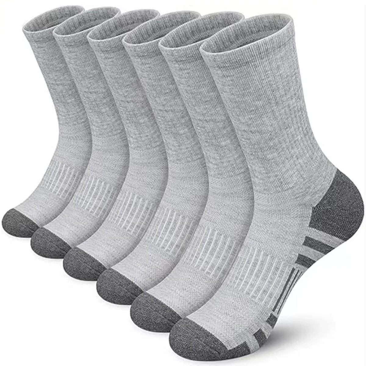 5Pairs Men's Outdoor Gym Socks High Quality Comfortable Soft Ground-Gripping Football Large Size New Style