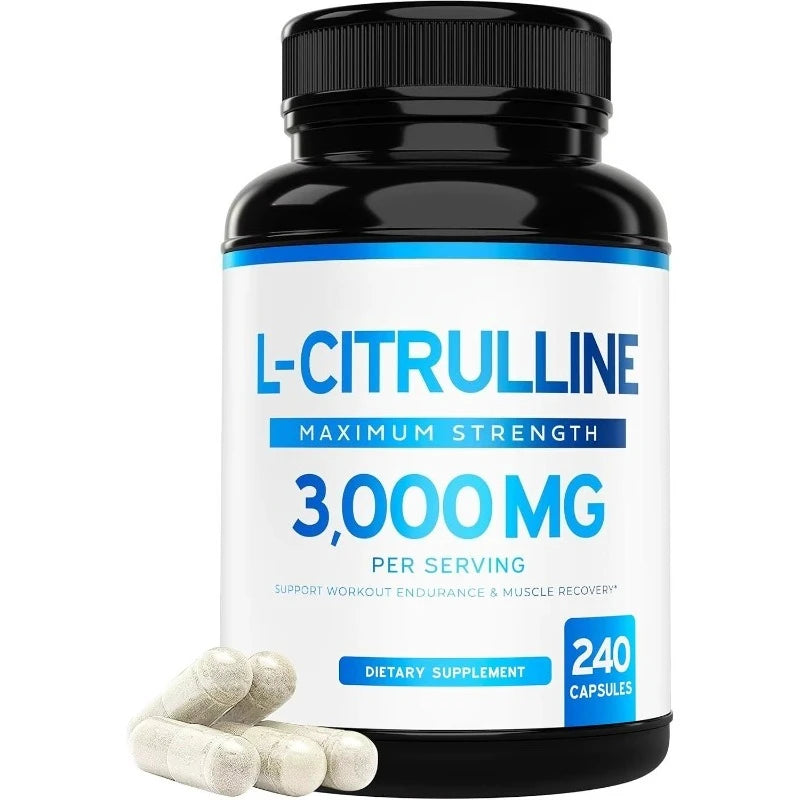 L-Citrulline 3000mg Supplement for Men & Women Vegan Amino Acid Sports Support for Workout Pump Muscle Recovery 60 Servings