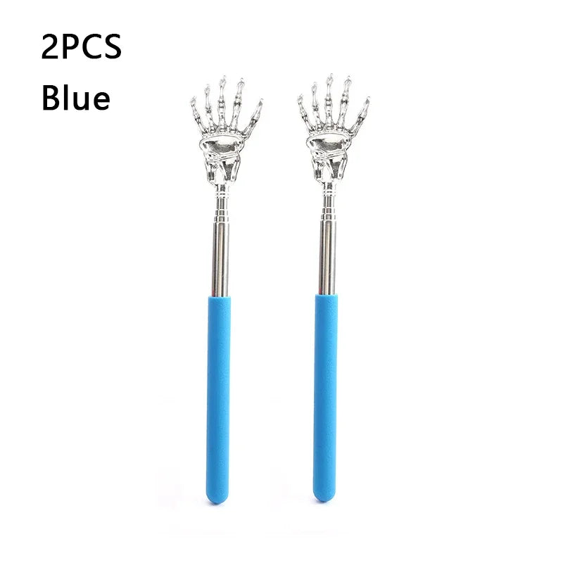 1/2pcs Massager Back Stainless Steel Scratcher Ghost Hand Telescopic Scratching Portable Extendable Products Itch Massage Tools