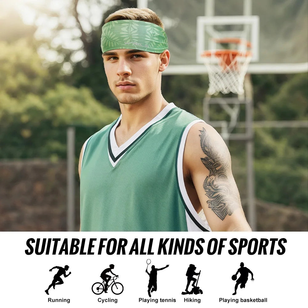 WRELS 1/2/3Pack Sports Headbands Non Slip Yoga Sweatbands Breathable Workout Headband Wicking Workout Hairband for Women Men