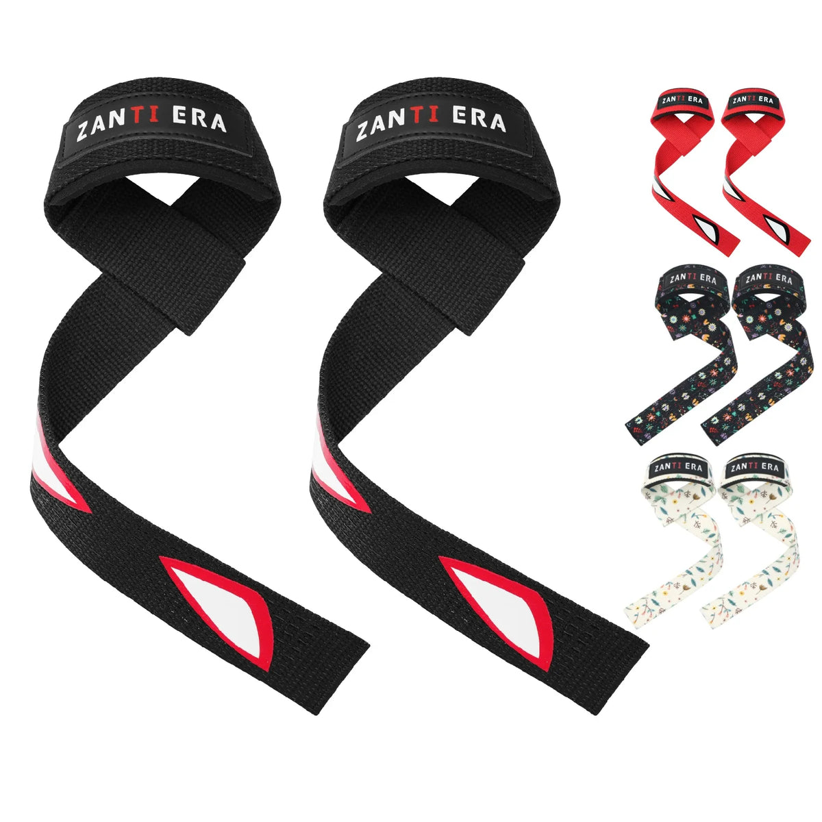 1pair Hard Pull Wrist Lifting Straps Grips Band-Deadlift Straps with Neoprene Cushioned Wrist Padded and Anti-Skid Silicone - f