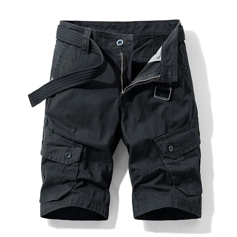 High Quality Men Cotton 100% Cargo Shorts New Summer Man Multi Pockets Casual Shorts Jogger Sportswear Pants Male Shorts Pants