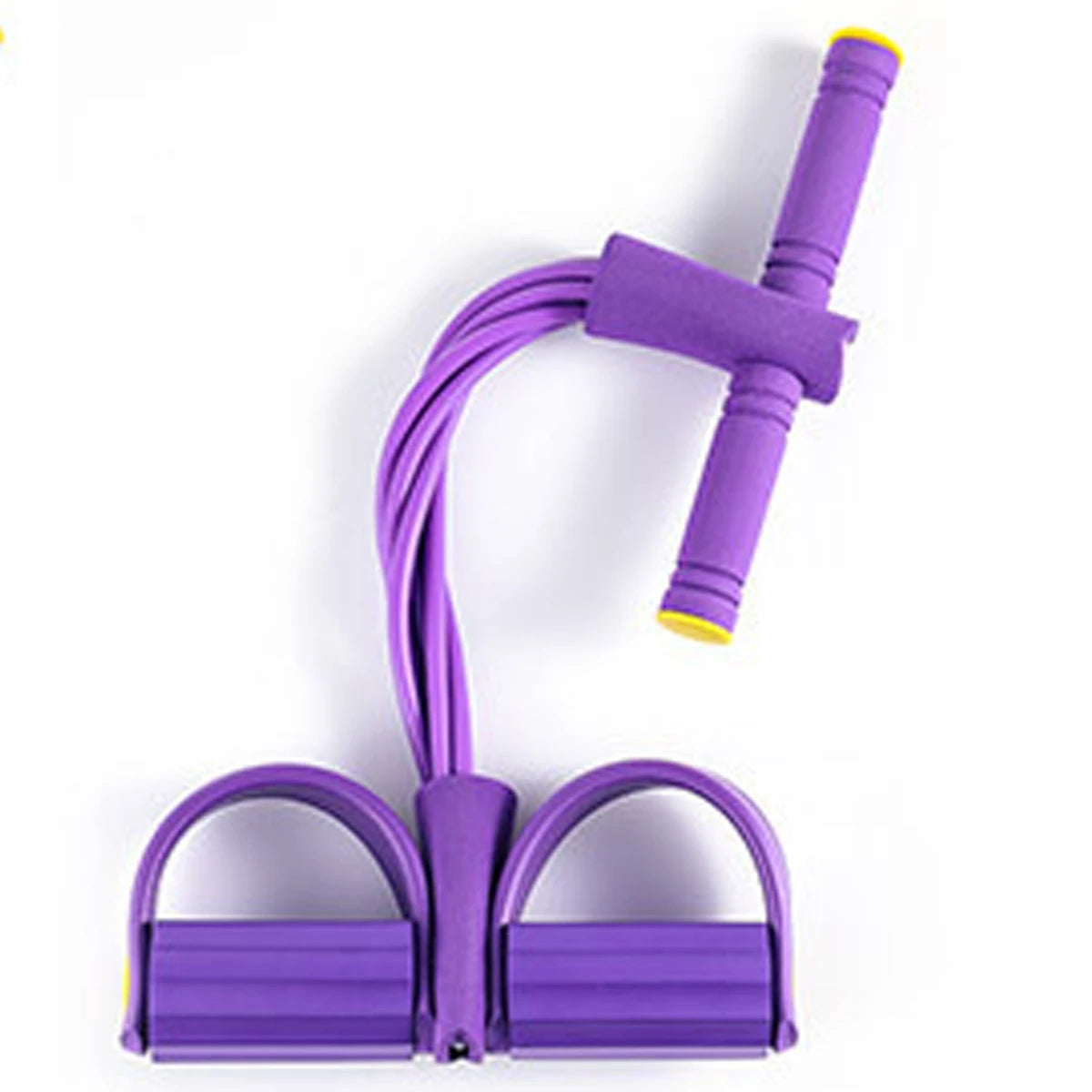 6-Tube Pedal Resistance Band Multifunctional Abdominal Workout Tensioner Home Fitness Elastic Rope Yoga Training Equipmen