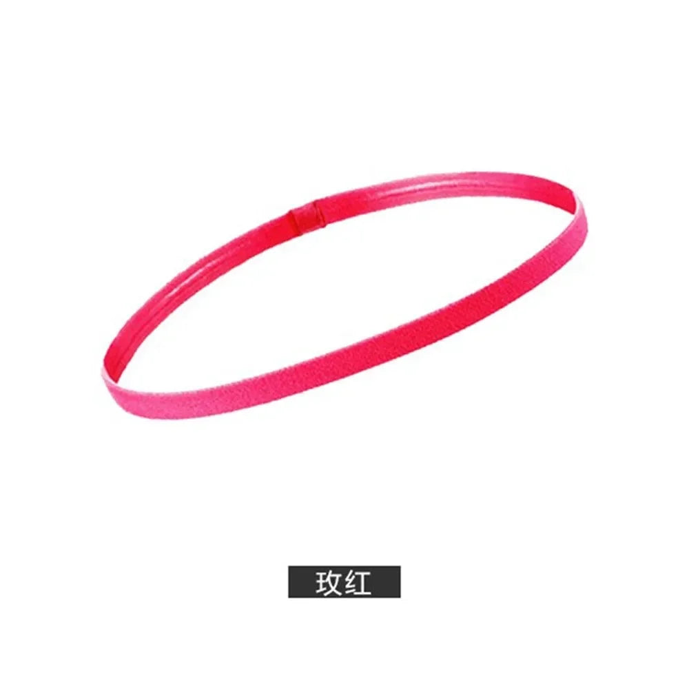 1/5pcs Candy Color Women Men Yoga Hair Bands Sports Headband Girls Sport Anti-slip Elastic Rubber Sweatband Football Running