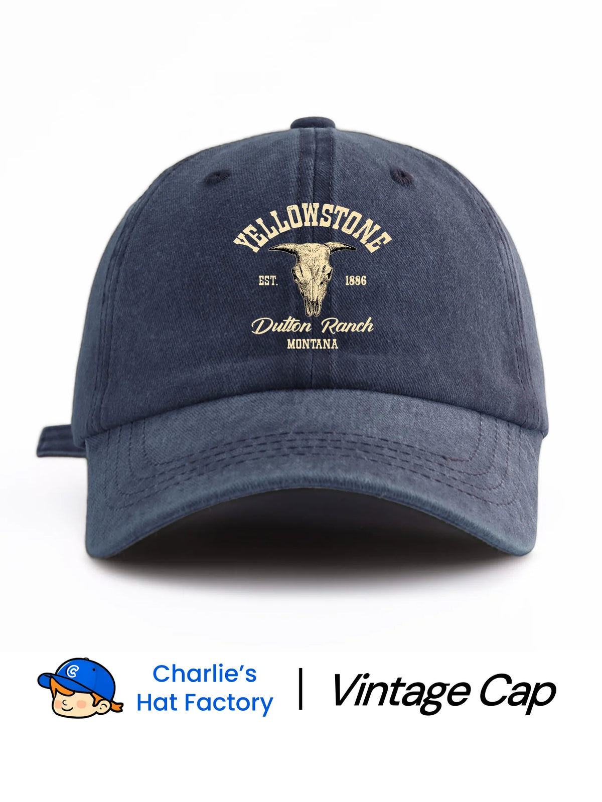1 pc YELLOW STONE Print Washed Baseball Cap, Classic Casual Stylish Vintage Soft Sweatband Adjustable Size Lightweight Sun UV Pr