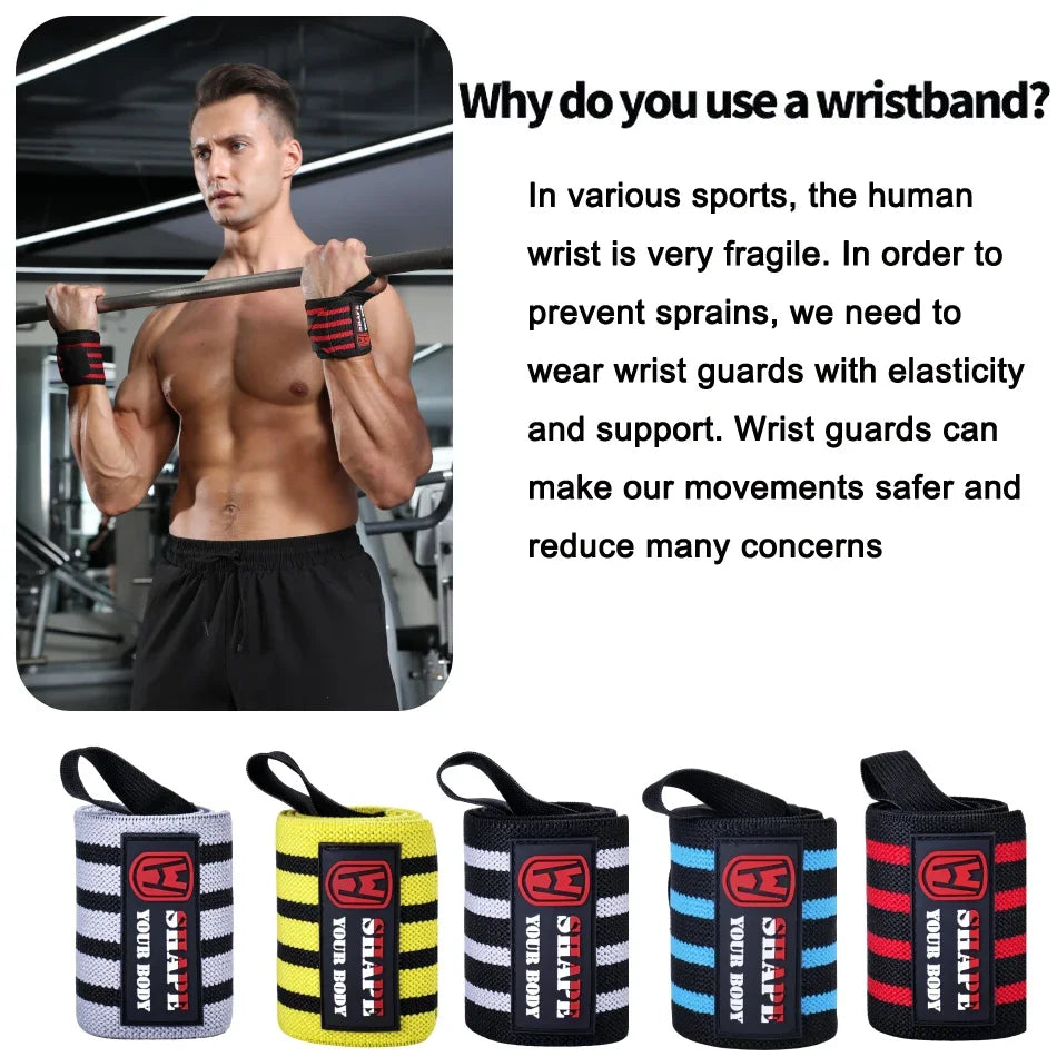 WOSWEIR-1 Pair Weightlifting Wristband, Wrist Wraps, Gym Fitness Straps Support , Sports Equipment