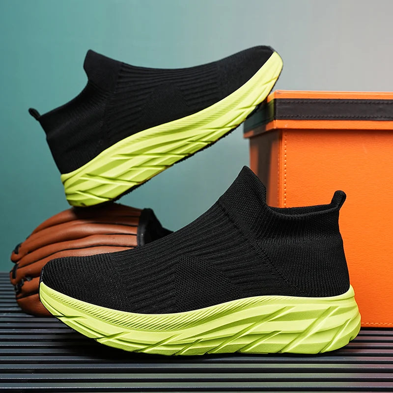 MAEDEF Men's Running Shoes Lightweight Breathable Mesh Elastic Comfortable Durable Fashion Casual Hot Selling Sports Sneakers