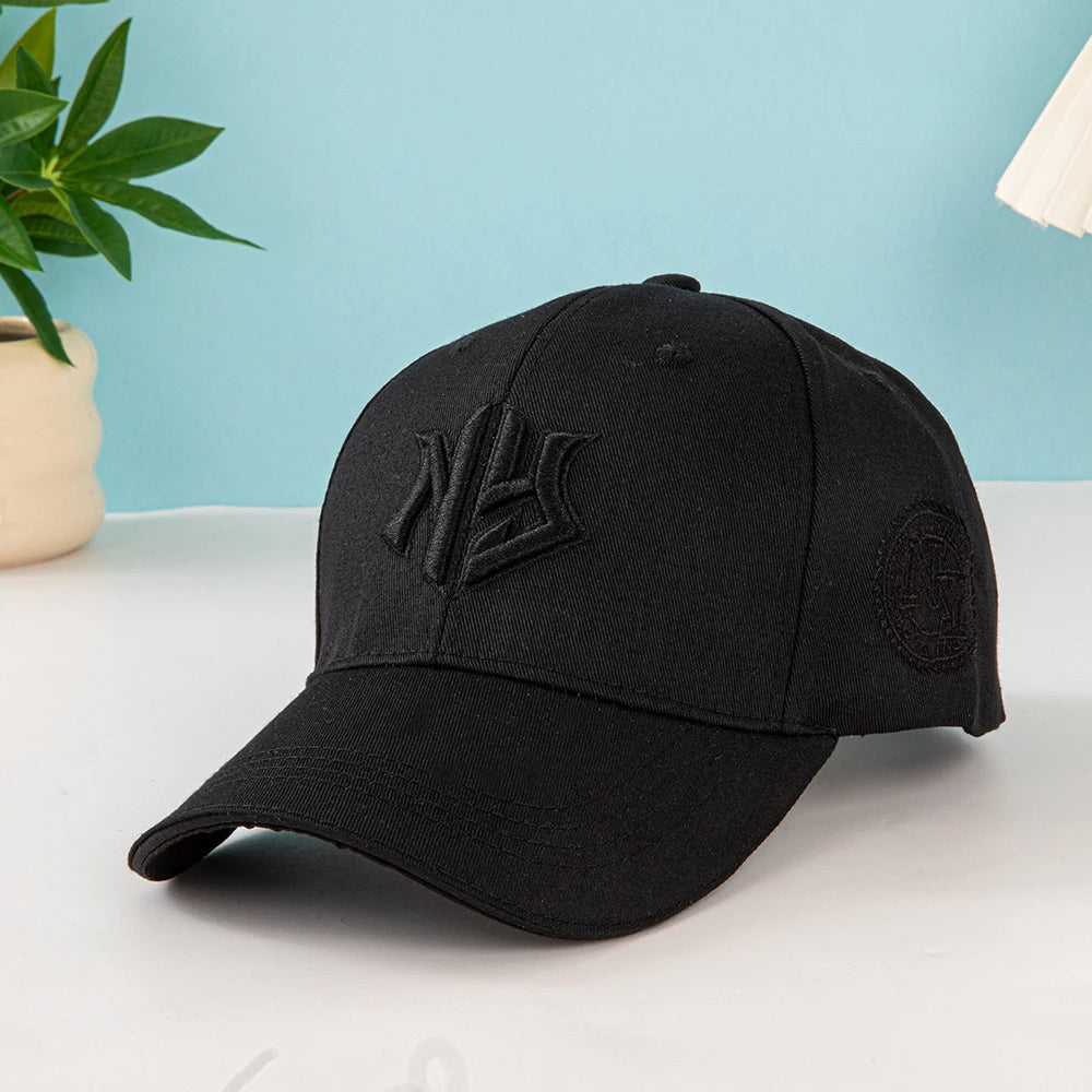 1pc Unisex Baseball Cap with Embroidered New York Logo and Stars - Lightweight Cap, Stretchable for Adjustable Buckle Outdoor Fi