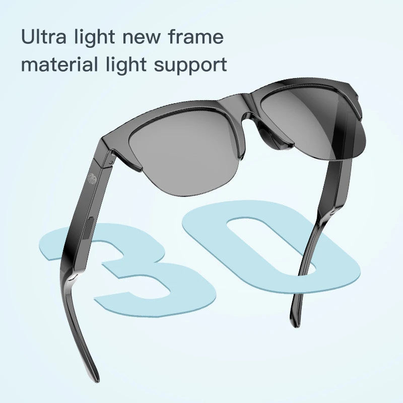 Wireless Smart Glasses Touch Based Intelligent Bluetooth Glasses with Bone Conduction For Sports Call Sunglasses Business