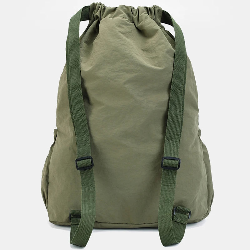 Backpack Unisex Schoolbag Outdoor Trend Lightweight Large Capacity Waterproof Drawstring Sports Bag Polyester Home Storage Bags