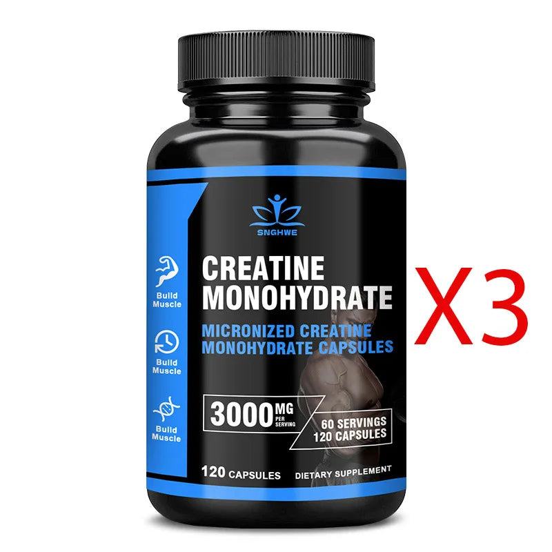 SNGHWE Creatine Monohydrate - 3000mg - Muscle, Energy, Cognition, Male And Female Recovery Support - Creatine HCI Capsules