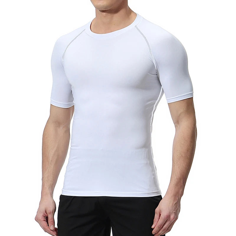 Dagger Print Compression Shirts for Men Athletic Quick Dry Tshirt Tops Rash Guard Gym Workout Running Baselayers Undershirts