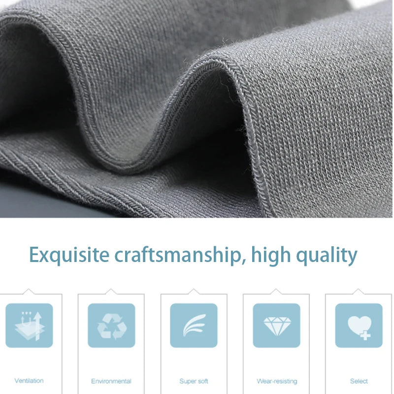 10Pairs Bamboo Fiber Socks Men Casual Black Business Breatheable Anti-Bacterial Comfortable High Quality Sock Male Size EU38-45