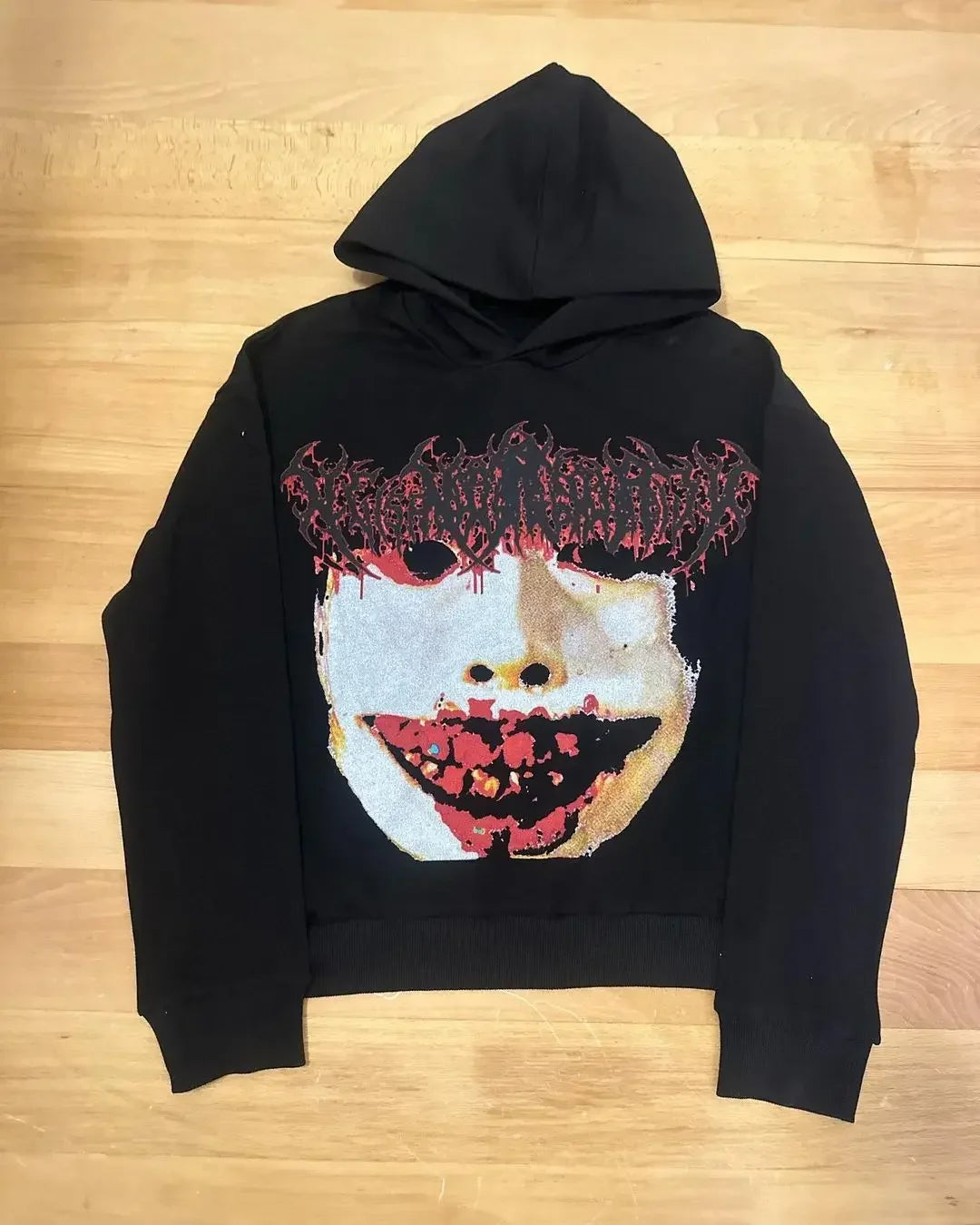Drolandmiller Death Forest Hoodies Women Goth Streetwear Tops Grunge Punk Harajuku Sweatshirt Oversized Hoodie Y2k Clothes