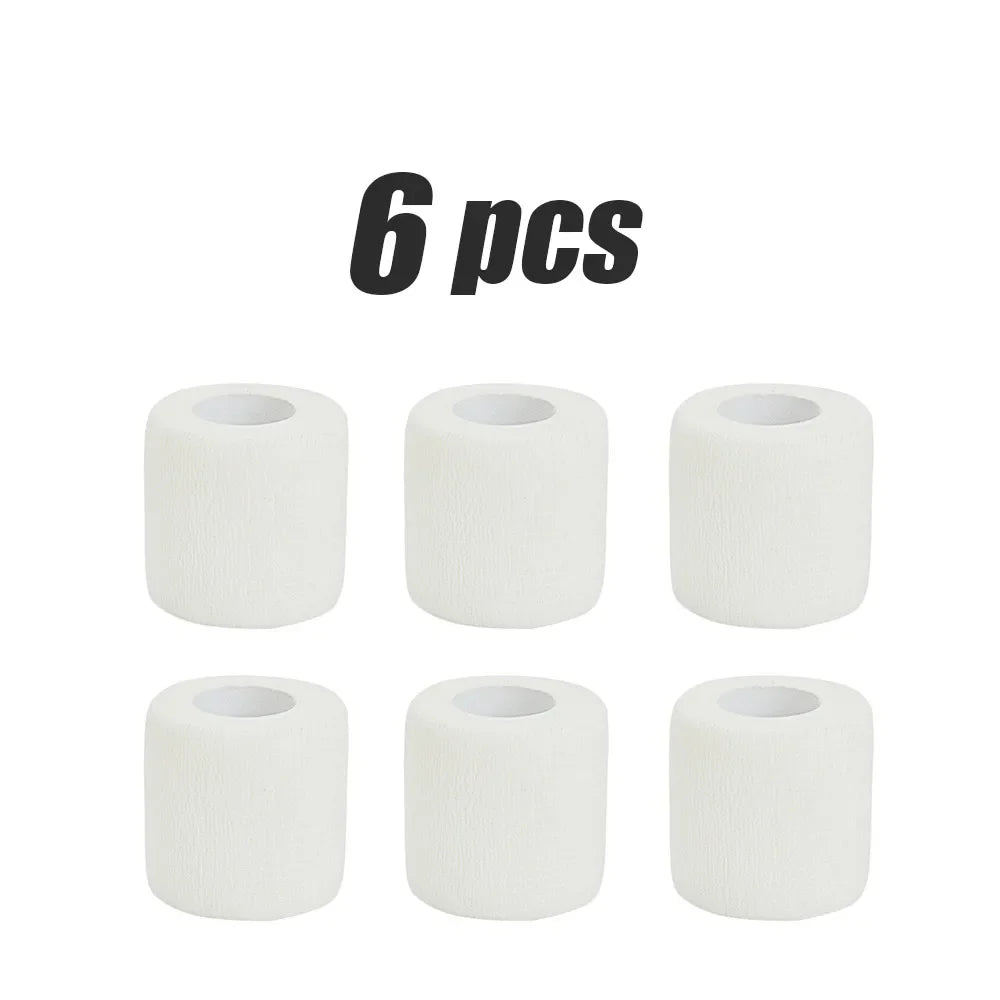 1/6Pcs 4.5m Black First Aid Self Adhesive Cohesive Elasticity Bandages Sports Tape for Wrist Ankle Sprains & Swelling