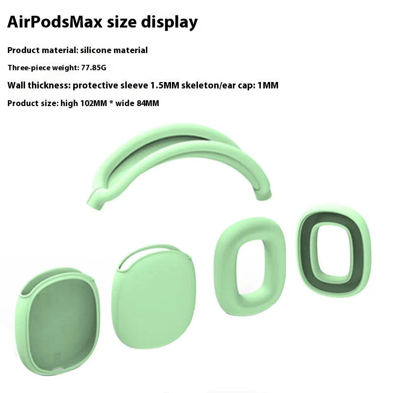 For Airpods Max Headset Protective Case Accessories Storage Case Transparent Shell Glow in The Dark Four Piece Set Cool
