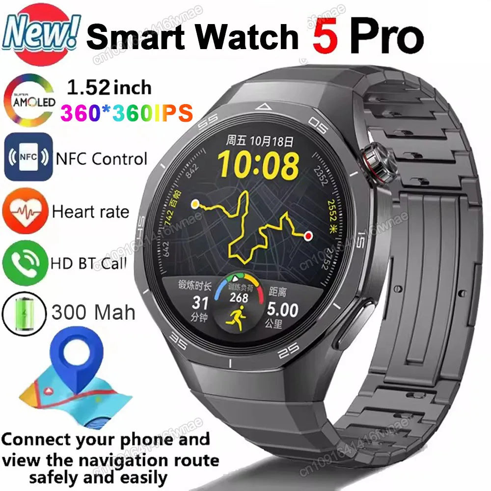 2026 Men's Smart Watch HD Display Health Tracking Bluetooth Calls Heart Rate Monitor Voice Assistant GPS Sports Smartwatch Ht30
