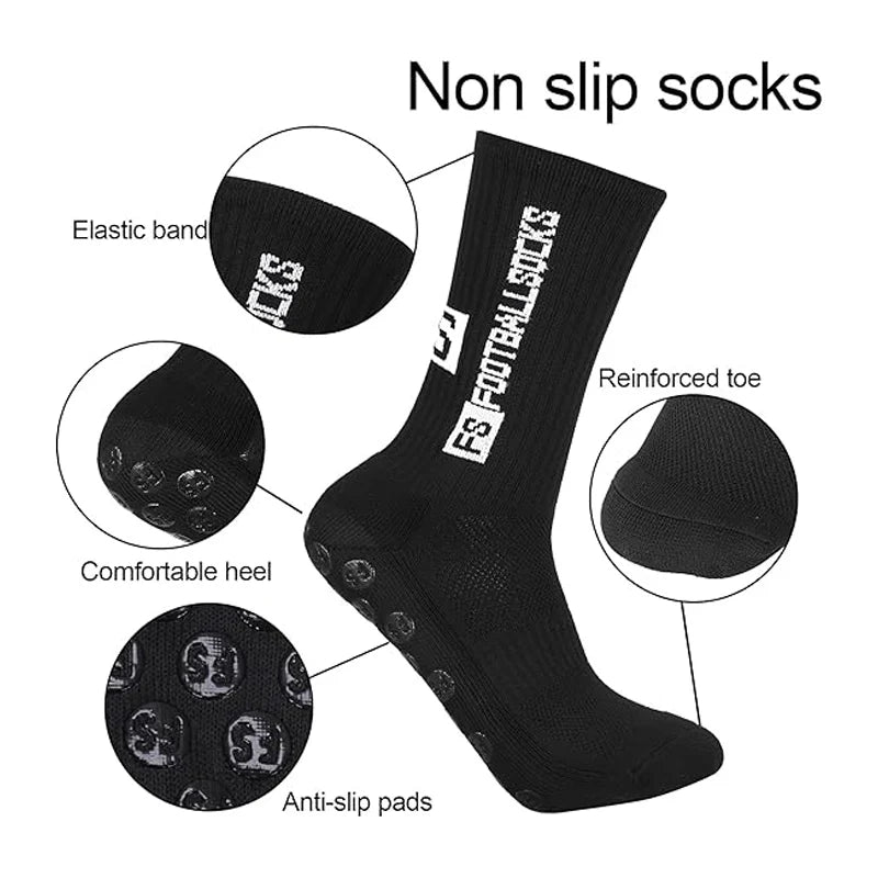 4/5/6 Pairs Football Socks Men Women Non-slip Breathable Sports Socks Thickened Towel Bottom Training Yoga Soccer Socks