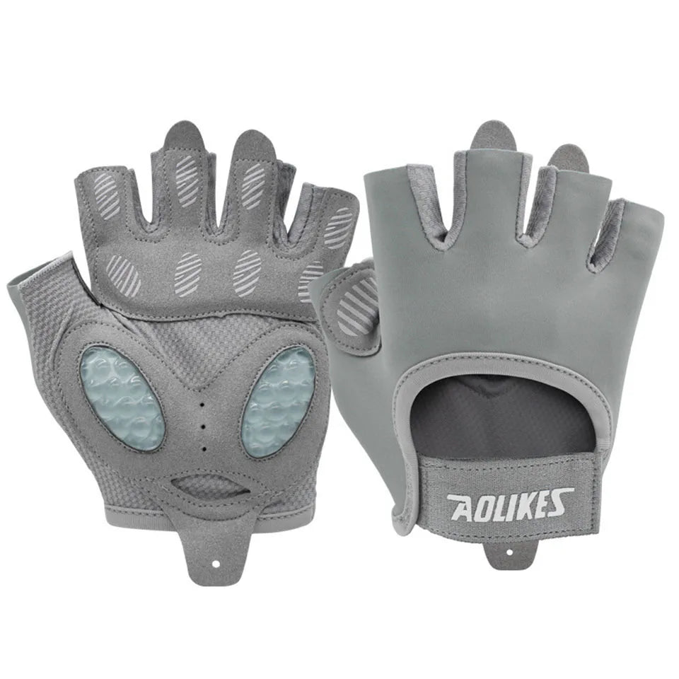 AOLIKES Breathable Cycling Gloves Workout Gym Gloves for Men Women Weight Lifting Fingerless Gloves Training Exercise Fitness