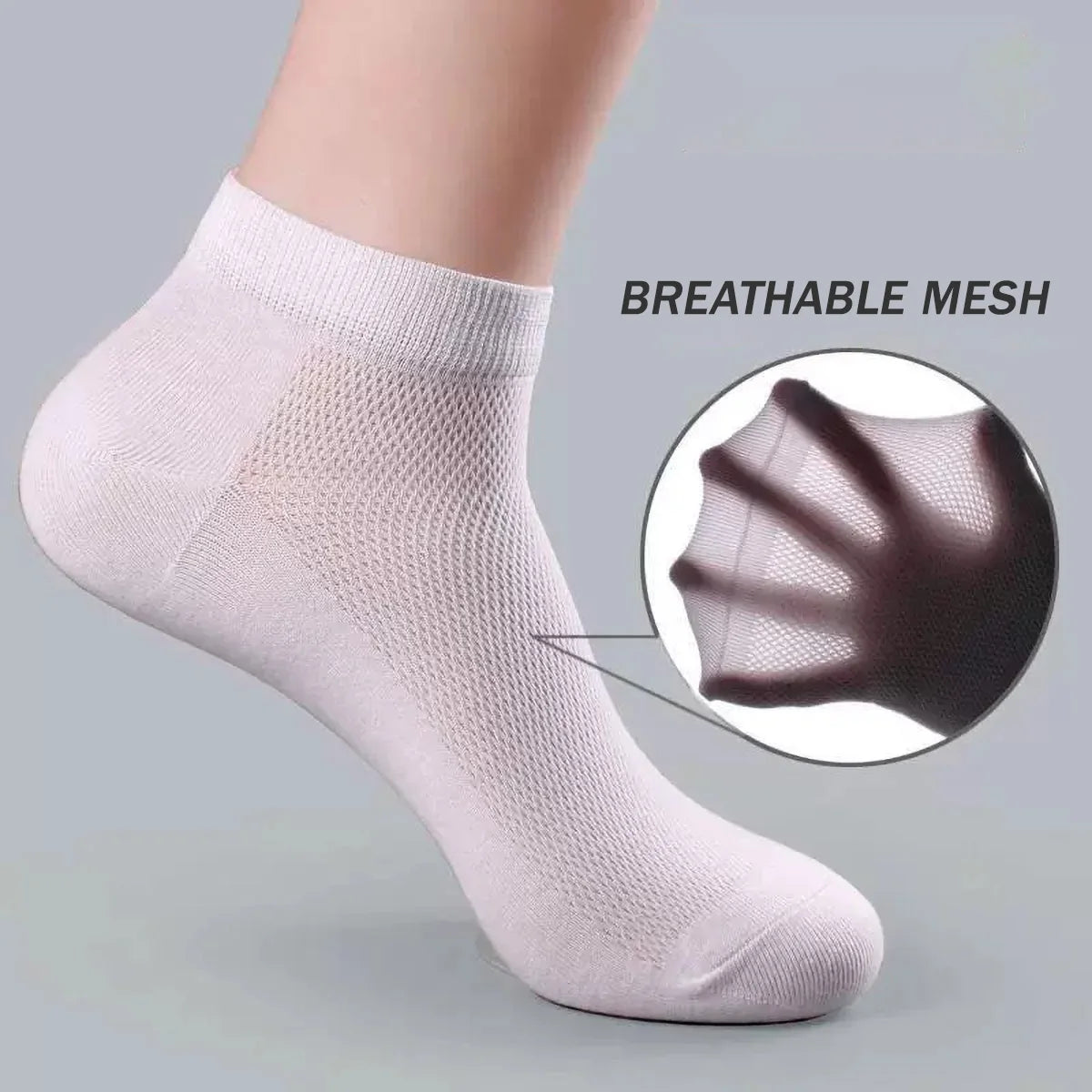 5 Pairs Women Summer Mesh Ankle Athletic Running Socks Black&White&Gray Thin Low Cut Socks Breathable No Show Sports Men Socks