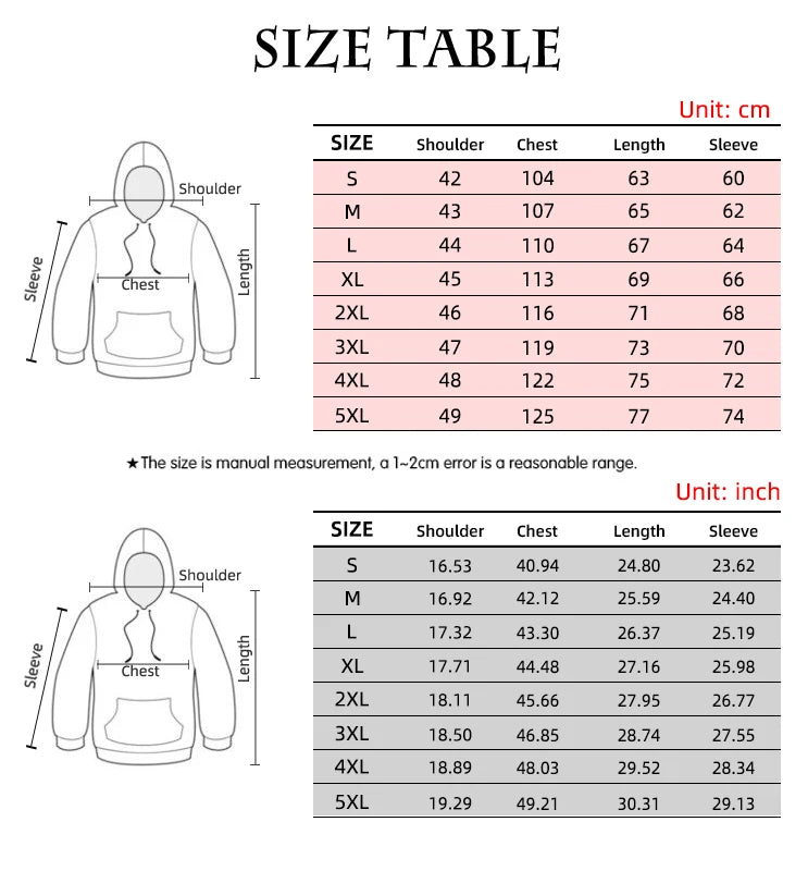 Fashion 3D Hoodies For Men y2k Personalization Hoodie Daily Leisure Sports Street Formal Wear Large Size Sweatshirts Male Tops
