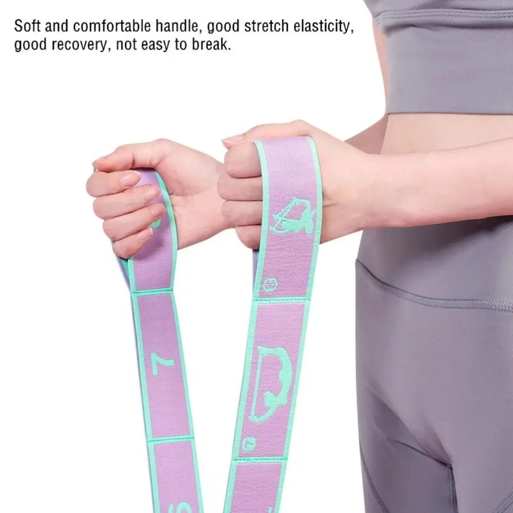 Multi-functional Yoga Stretching Belt Adult Latin Fitness Exercise Fitness Tension Belt Auxiliary Stretching Pull Strap Pilates