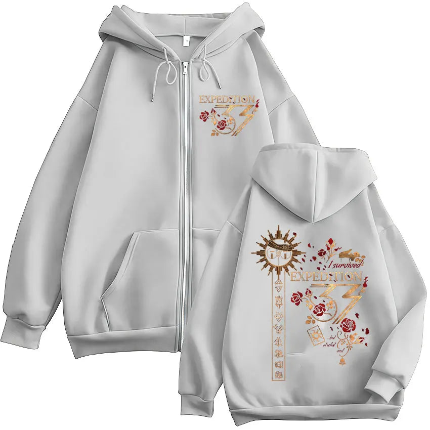 Esquie Game Clair Obscur Expedition 33 Zipper Hoodies Men Women Clothing Casual Oversized Zip Up Hooded Sweatshirts Jacket Coat