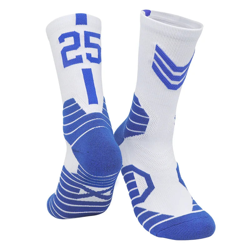Men's Basketball Socks Number Sports Socks Thickened Towel Bottom Outdoor Cycling Running Basket Women Adult calcetines Socks
