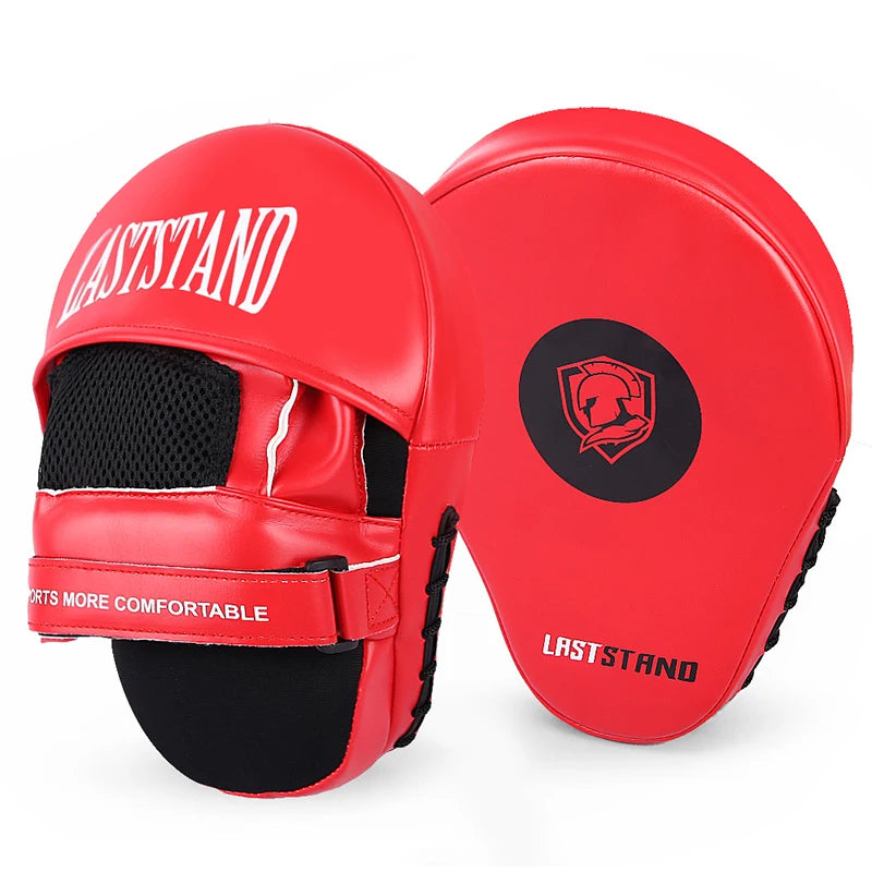 Sports Punching Mitts for Men, Women, & Kids, Leather Focus Mitts for Martial Arts & Boxing Training, Curved Punch Mitts for Kar