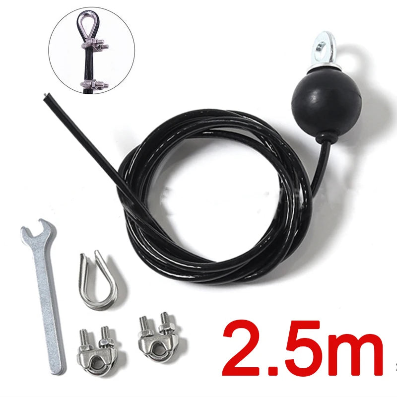 2M/2.5M/3M/4M/5M/6M/7M Gym Wire Rope Heavy Duty Steel Wirerope For Home Cable Machine Thick 5mm Rope Fitness Pulley Accessories