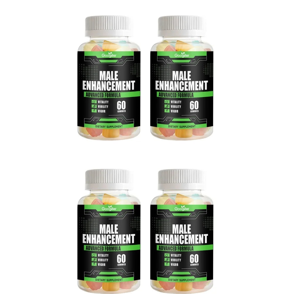 Googeer Men's Endurance Gummies, Energy and Vitality Support, Blood Flow & Post Training Muscle Recovery Support, 60 Count