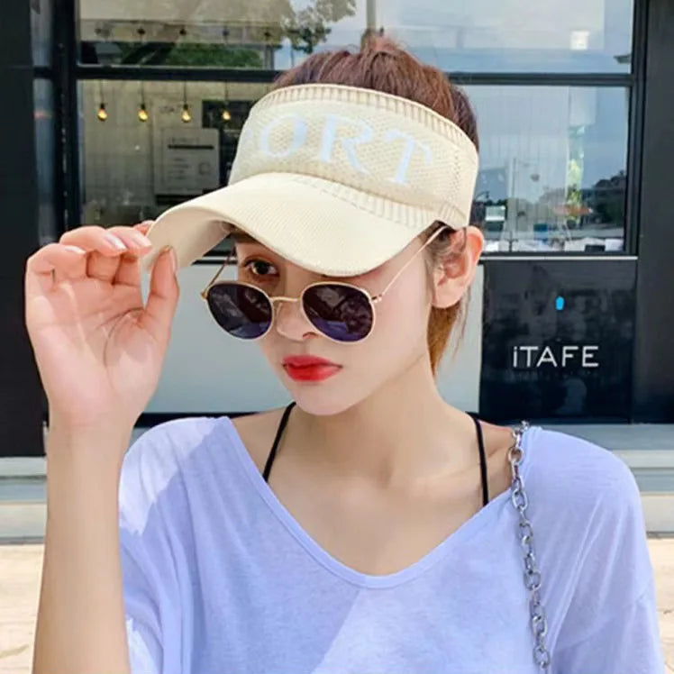 Sun Visor Men Women Mesh Adjustable Baseball Cap Sports Tennis Golf Running Hat