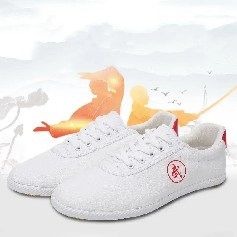 Canvas Kung Fu Shoes Martial Arts Tai Chi Taekwondo Wu Shu Karate Sport Shoes Sneakers Adult Shoes Large Size