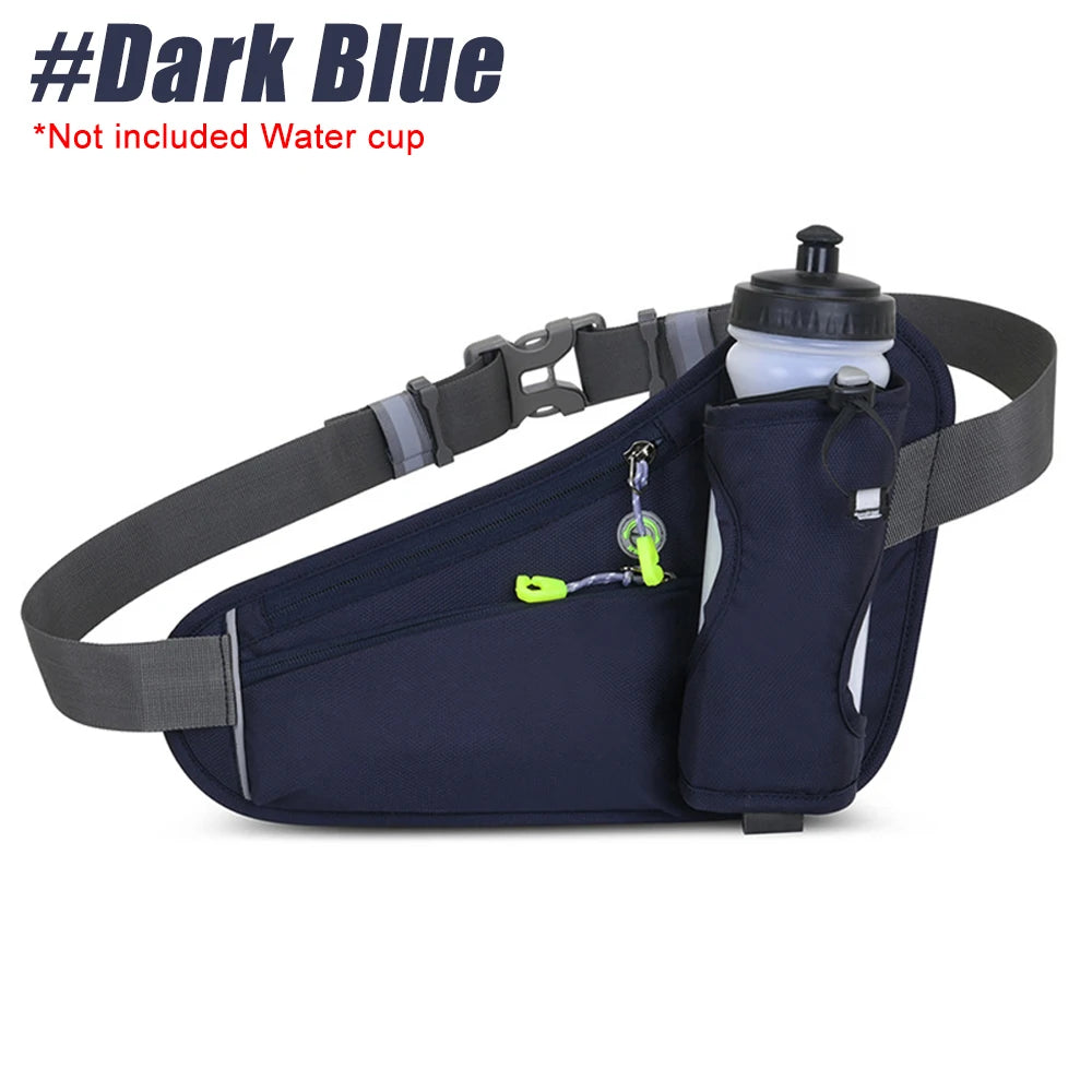 1Pcs Running Fanny Pack with Water Bottle Holder - Running Belt With Water Bottle Holder and Pouch - Travel Fanny Pack