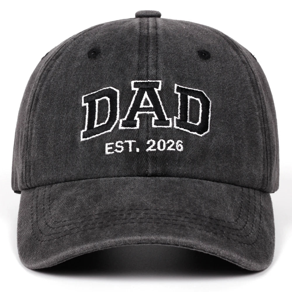 mom dad 2026 vintage wash letter embroidery baseball cap women men outdoor sports event casual duck cap