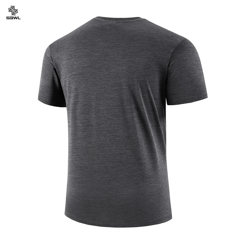Mens/Women Quick Dry Short Sleeve Gym Running Moisture Wicking Round Neck T-Shirt Training Exercise Sport Shirt Tops Lightweight