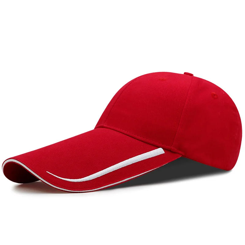 Peaked Hat Spring Summer 14cm Long Brim Sunscreen Fishing Men Women Street Sunshade Outdoor Adjustable Cotton Golf Cap Trucker